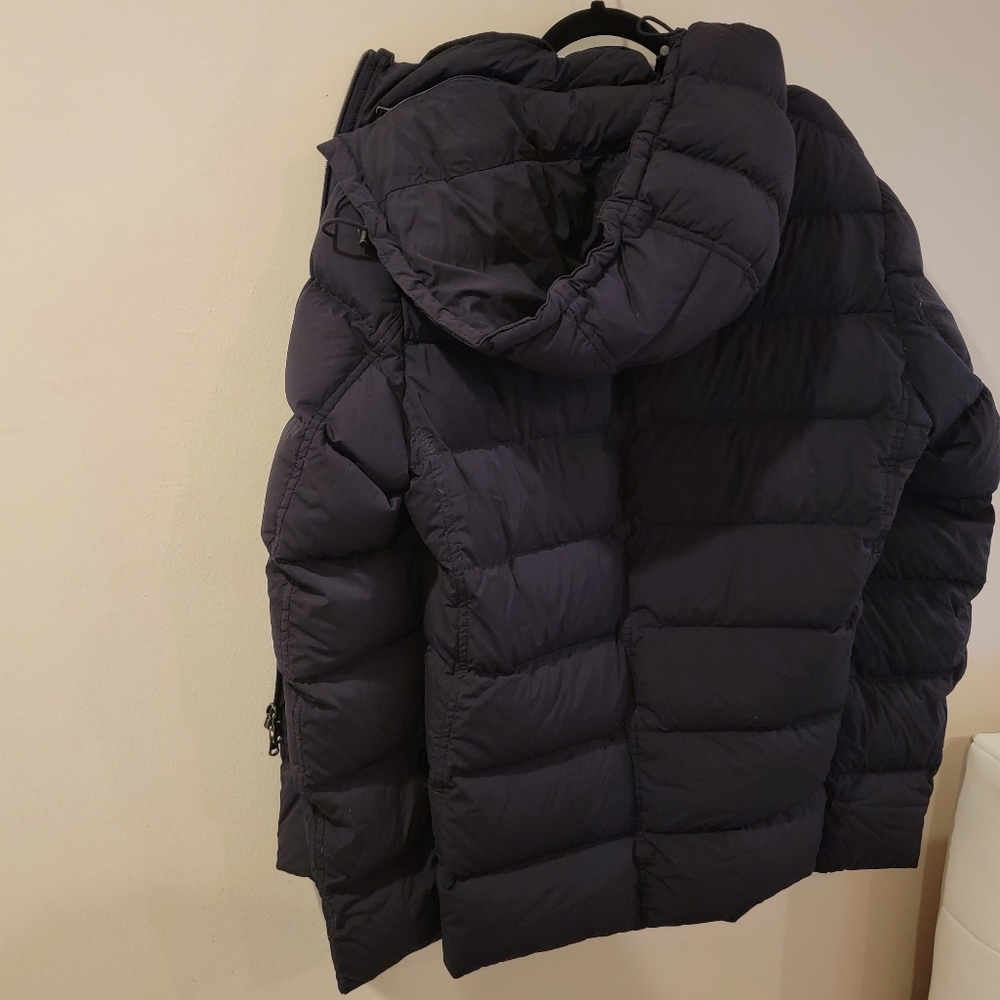 Moncler Women's size 3 black puffer with hearts winter jacket with hood down - Picture 12 of 16